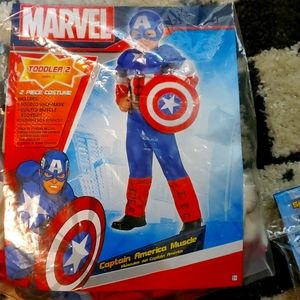 Toddler boys captain America costumer
